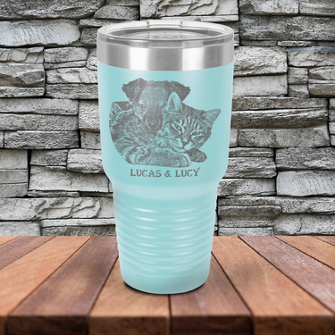 Personalized 30oz Tumbler Pet Portrait